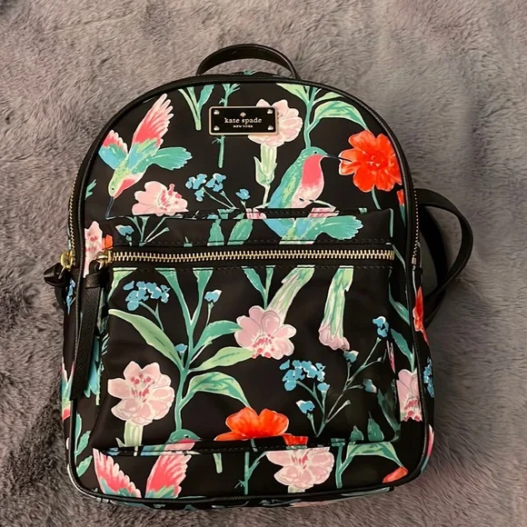 Kate Spade Hummingbird Garden Backpack Kate Spade Wilson Road Small Bradley Hummingbird Floral  main image 4